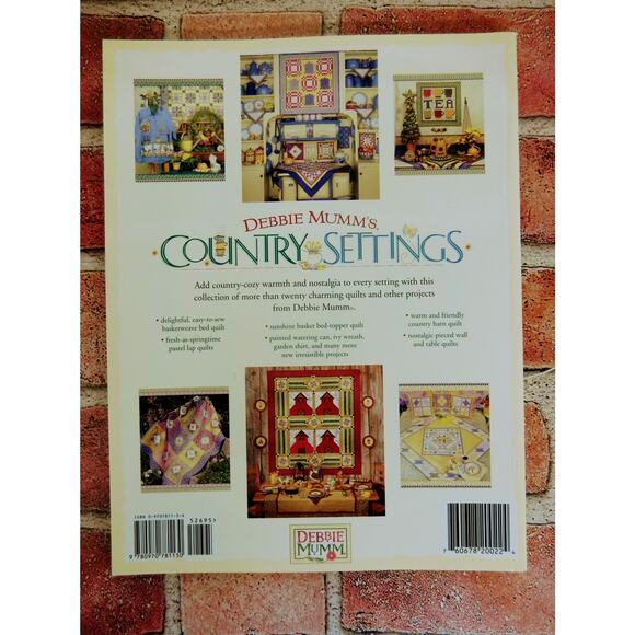 Vtg 2000 - Debbie Mumm's Country Settings - Dinnerware & Acc - Quilting Patterns - Picture 2 of 11